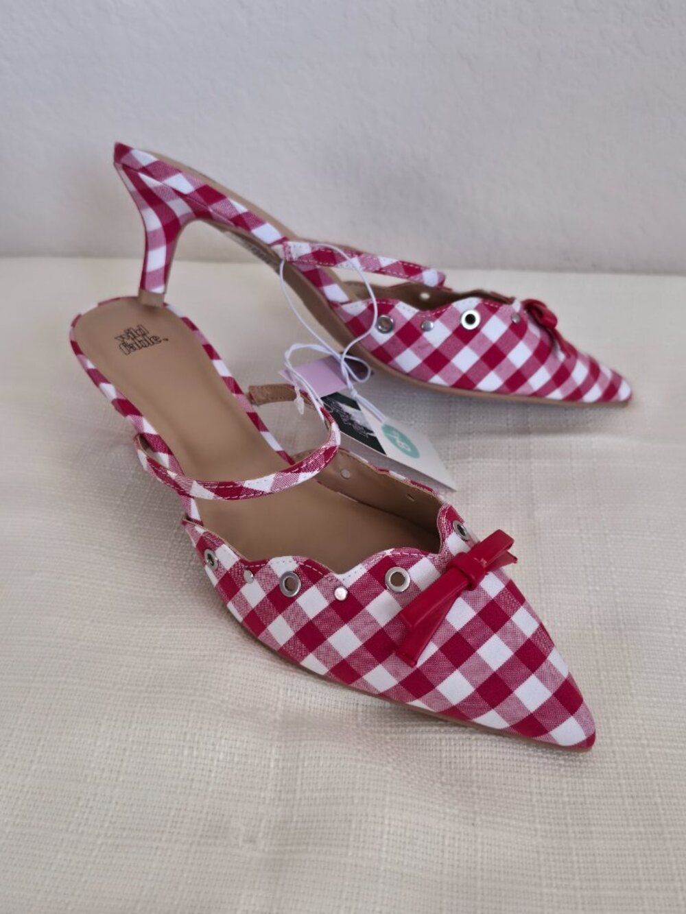 Wild Fable Lysandra Red & White Kitten Heels NWT 8.5